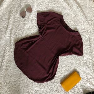 Ann Taylor wine red top